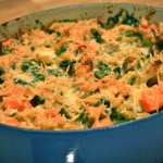 baked pasta with broccoli rabe and sweet potato