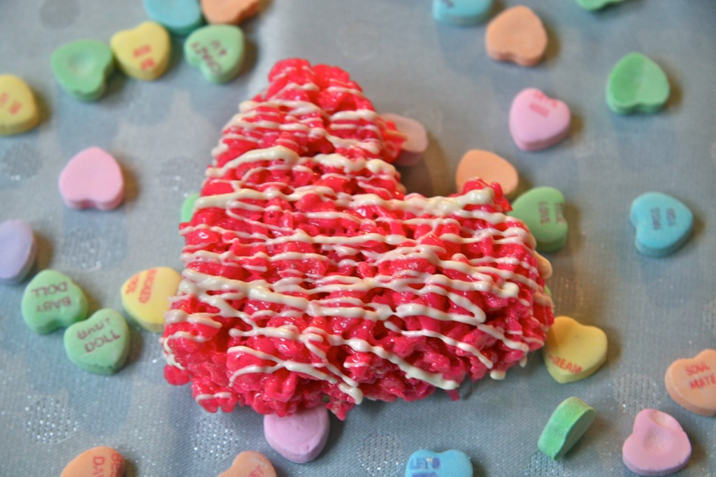 Valentine's Day Rice Krispie Treat Hearts