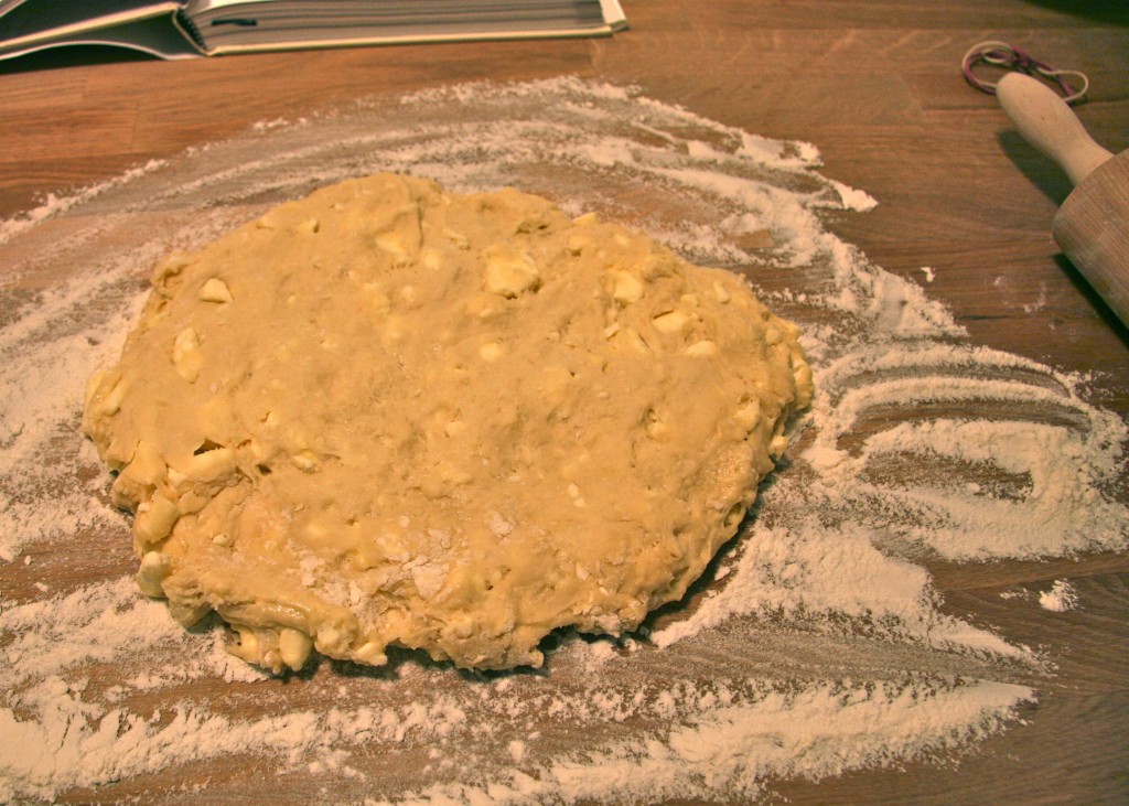 After dough is initially chilled overnight, you can begin shaping it to create the flaky layers that will be the danish.
