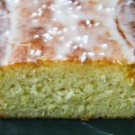 lemon loaf with lavender glaze