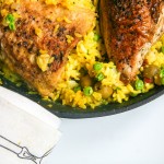 one skillet chicken and saffron rice