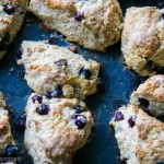 blueberry buttermilk scones with cinnamon sugar butter