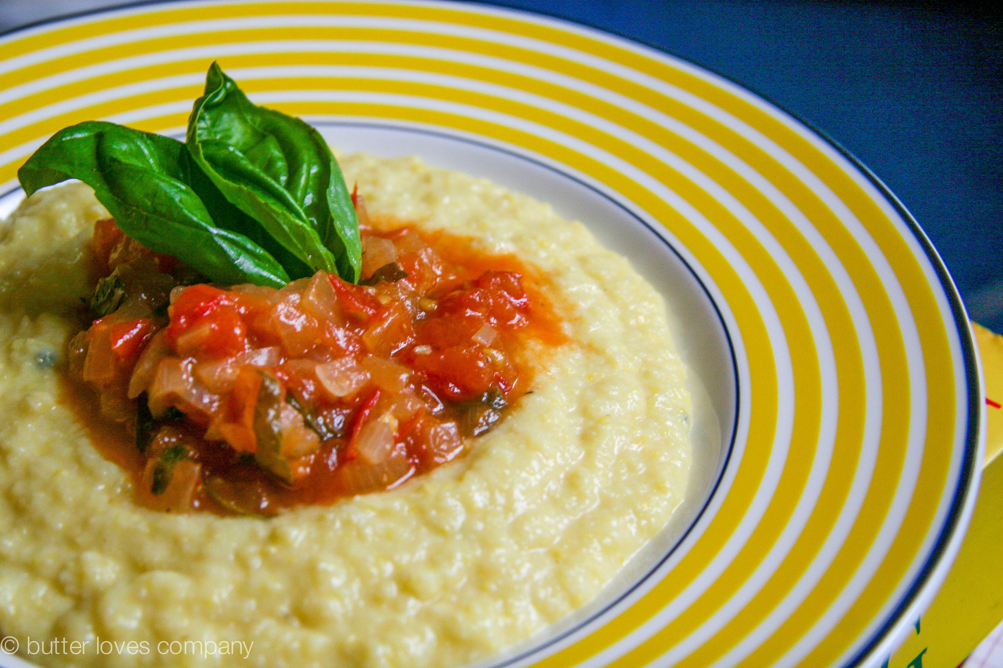 homemade fresh corn polenta with tomato onion ragout 8