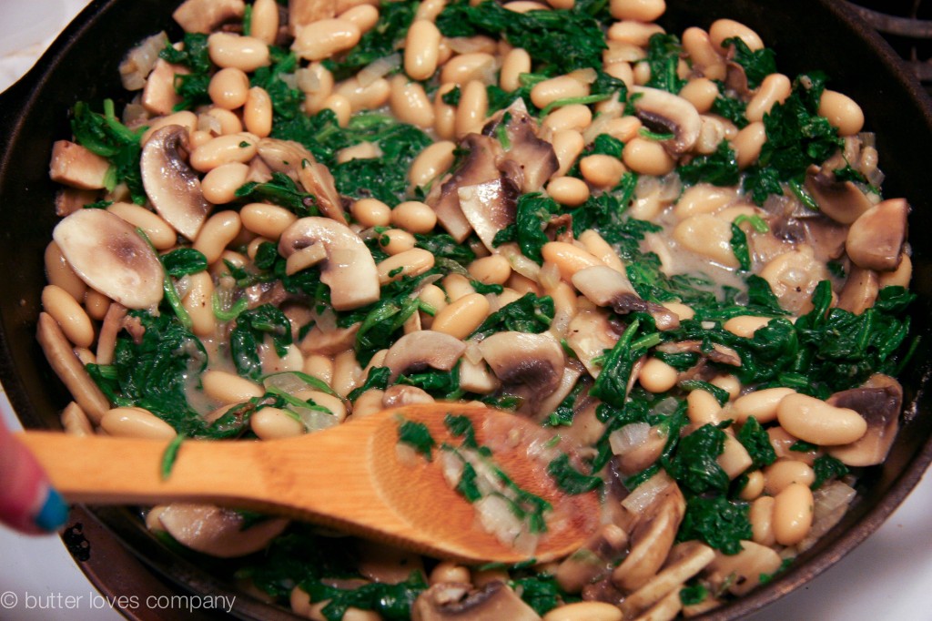 white bean spinach mushroom egg bake 6