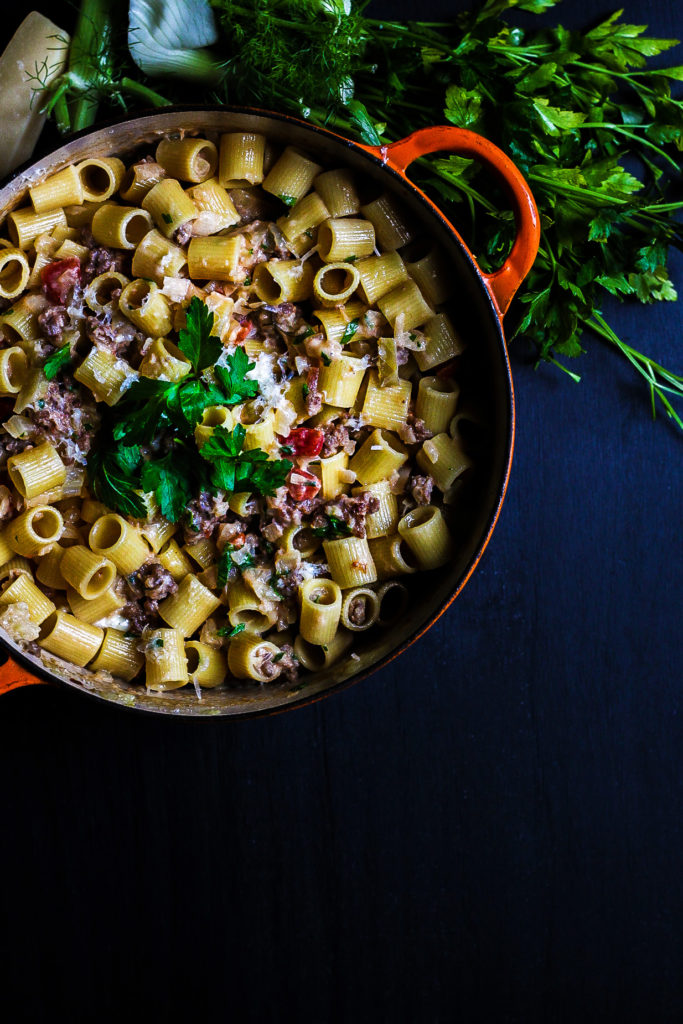 rigatoni with sausage and fennel | butter loves company
