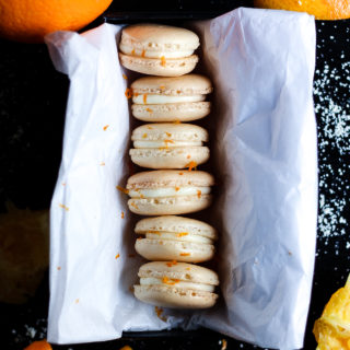 orange macarons - butter loves company