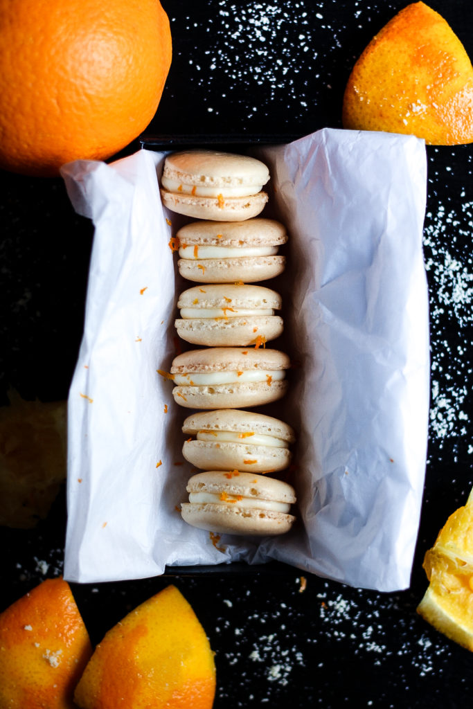 orange macarons - butter loves company
