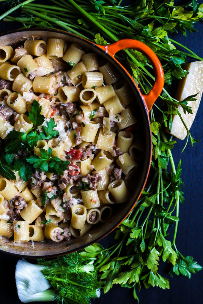 rigatoni with sausage and fennel | butter loves company