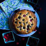 simple berry ricotta cake