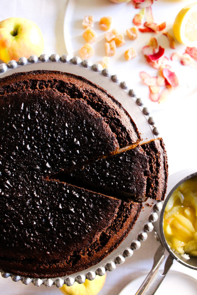 gingerbread with brandied apples