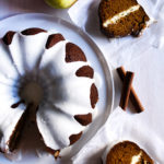 glazed pumpkin bundt cake with cream cheese filling