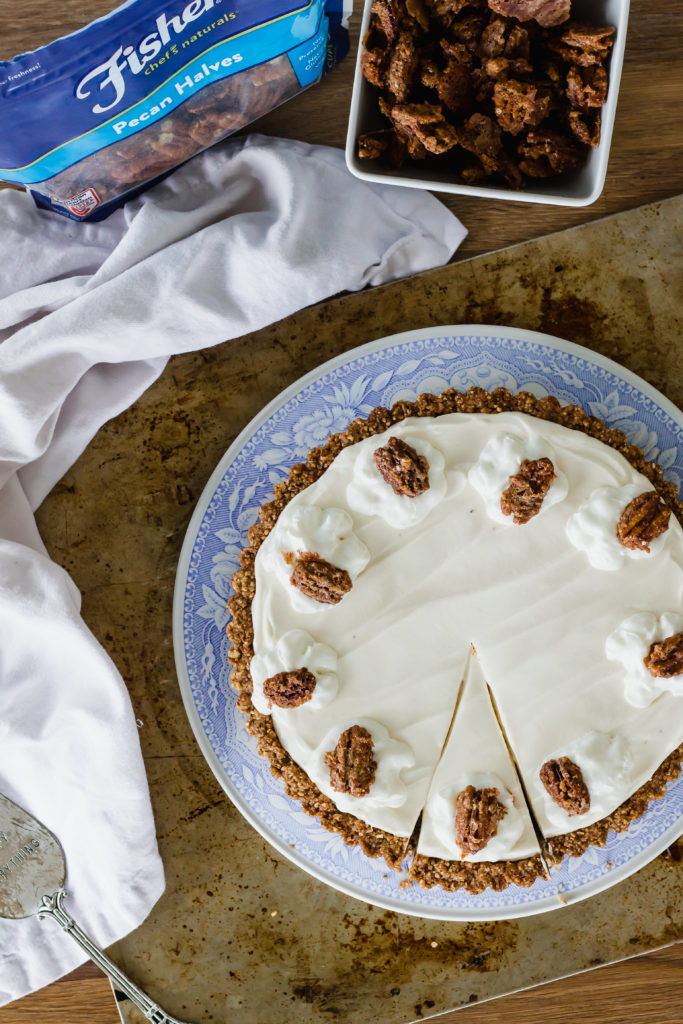 maple cheesecake with pecan crust